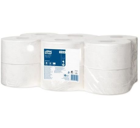 Papír toaletní Tork, 2-vrstvý recykl, 850 útržků, 170 m, 12 rolí