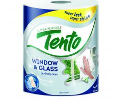 Papírová utěrka v roli TENTO Windows & Glass 2-vrstvá, 100% cel., 65 m