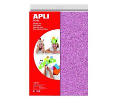 Pěnovka APLI 210x297x2 mm se třpytkami mix barev/4 listy (růžová)