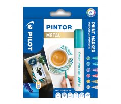 Popisovač Pilot 4076 Pintor Metal sada 6 barev hrot M