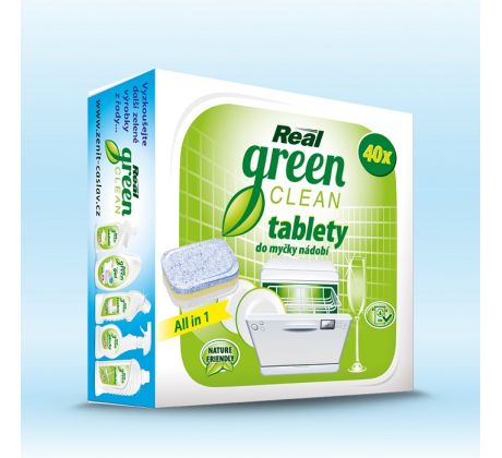 REAL Green Clean tablety do myčky 40 ks
