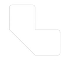 Samolepicí podlahové značení “L“ 100 x 50 mm bílé /10 ks