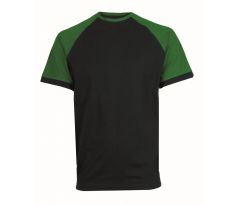 Tričko OLIVER, pánské, krátký rukáv, černo-zelené vel. M