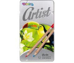 Pastelky kulaté Colorino Artist v kovovém boxu 12 ks