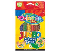 Pastelky kulaté Colorino EXTRA JUMBO 6 barev + ořezávátko  1+
