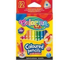 Pastelky trojhranné poloviční, 12 barev Colorino Kids