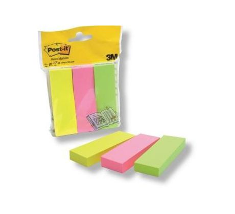 Značkovací bločky Post-it 25 x 76 mm/3 ks neonové barvy