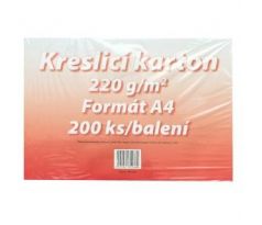 Karton kreslicí bílý A4 220g / 200 l.