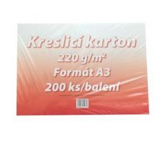 Karton kreslicí bílý A3 220g / 200 l.