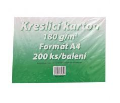 Karton kreslicí bílý A4 180g / 200 l.