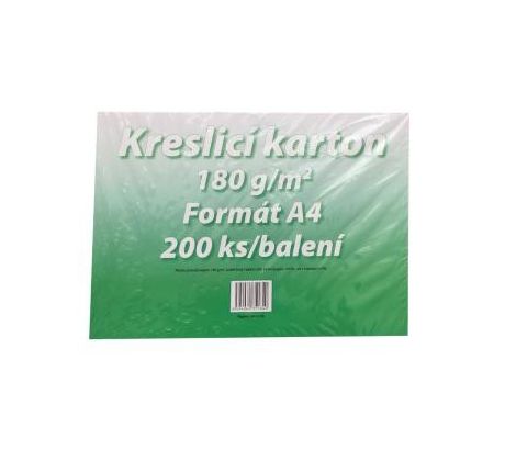 Karton kreslicí bílý A4 180g / 200 l.