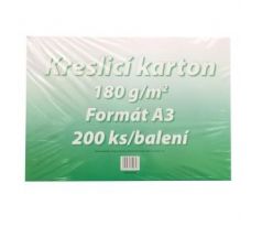 Karton kreslicí bílý A3 180g / 200 l.