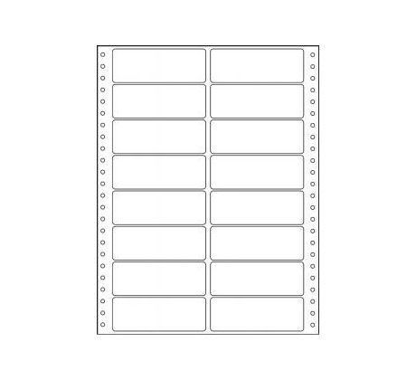 Etikety tabelační dvouřadé S&K Label 100 x 36,1 bílé mm