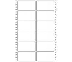 Etikety tabelační dvouřadé S&K Label 89 x 48,8 bílé mm