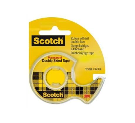 Lepicí páska oboustranná SCOTCH 12 mm x 6,3 m čirá s odvíječem