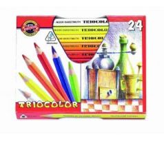 Pastelky KIN trojhranné Jumbo 3154/24 Triocolor silné