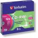 CD -RW VERBATIM slim box, 8-12x, 5 ks color