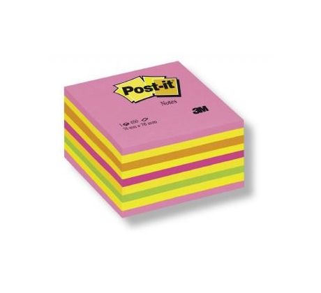 Blok samolepicí Post-it 76 x 76 mm růžový neon