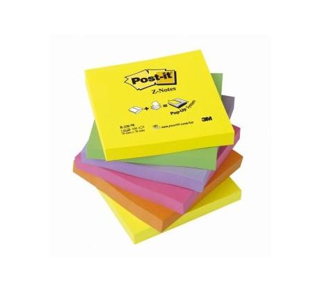 Blok samolepicí Post-it 76 x 76 mm/6 ks typ "Z" carnival