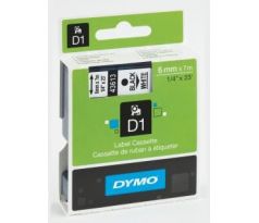 Páska DYMO D1 6mm/7m černá na bílé
