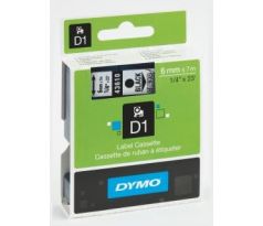 Páska DYMO D1 6mm/7m černá na čiré