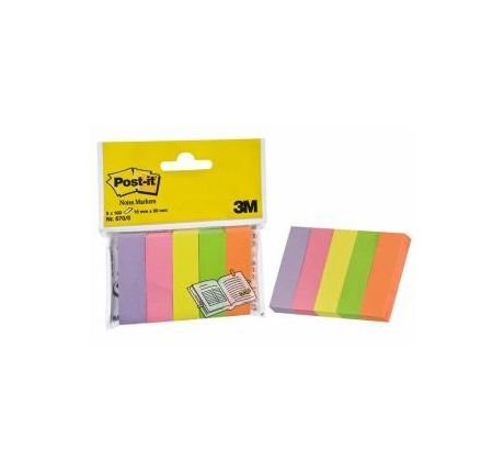 Značkovací bločky Post-it 15 x 50 mm/5 ks neonové barvy