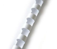 Hřbet pro kroužkovou vazbu 28,5 mm, ovál, bílý / 50 ks