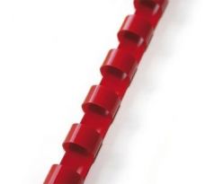 Hřbet pro kroužkovou vazbu 28,5 mm, ovál, červený / 50 ks