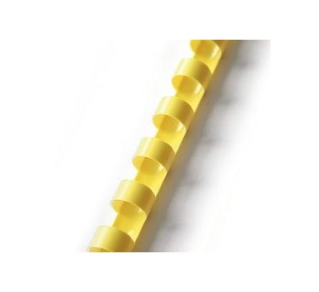 Hřbet pro kroužkovou vazbu 28,5 mm, ovál, žlutý / 50 ks