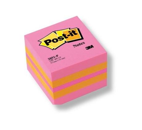 Blok samolepicí Post-it 51 x 51 mm růžový neon