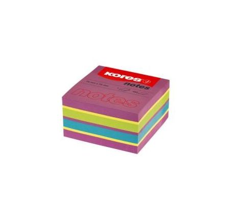 Blok samolepicí Kores Cubo Spring neon 75 x 75 mm/ 450 listů