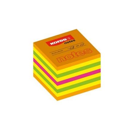 Blok samolepicí Kores Cubo Summer neon 50 x 50 mm/ 450 listů