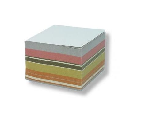 Blok špalíček lepený barevný (pastel) 85x85x40 mm