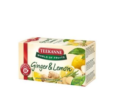 Ovocný čaj Teekanne Ginger Lemon (zázvor + citron) / 20 sáčků