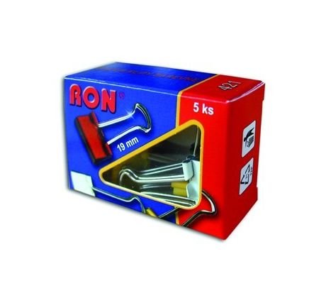 Klip BINDER 19 mm / 5 ks barevný