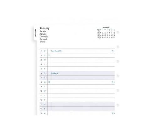 Náhradní náplň do bloku Notebooks A5 kalendář 2024 - měsíční přehled