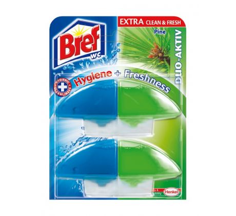 Bref WC Duo Aktiv Pine 1x50ml + náhradní náplň 2x50ml