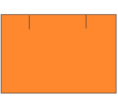 Etikety cenové 25 x 16 mm reflexní oranžové CONTACT (obdélník)