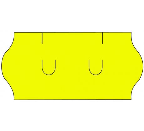 Etikety cenové 26 x 12 mm reflexní žluté UNI