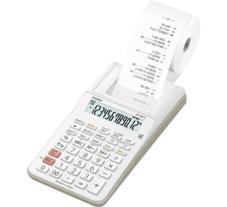 Kalkulačka Casio HR 8 RCE s tiskem / 12 míst bílá