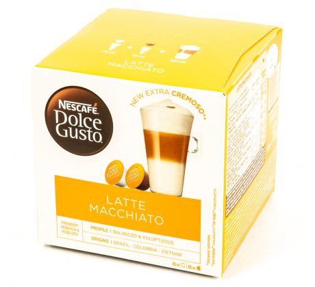 Káva Dolce Gusto Latte macchiato kapsle / 16 + 2 ks