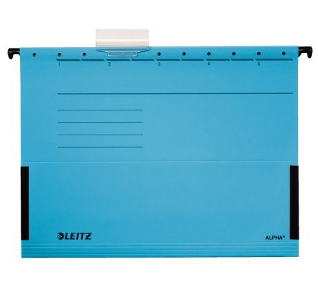Závěsné desky Leitz ALPHA s bočnicemi modré