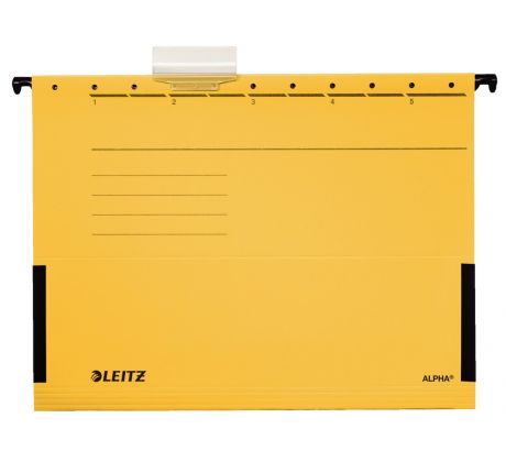 Závěsné desky Leitz ALPHA s bočnicemi žluté