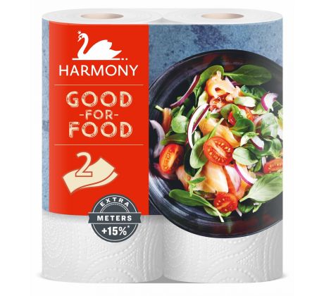 Papírová utěrka v roli Harmony Good For Food XL 2-vrstvá, 2 x 19 m / 2 ks