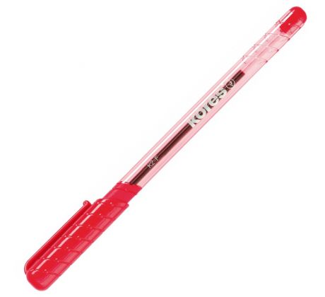 Pero kuličkové Kores K2 trojhranné s gripem 0,7 mm, červené