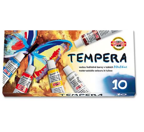 Barva temperová sada 16ml/10 odstínů KIN