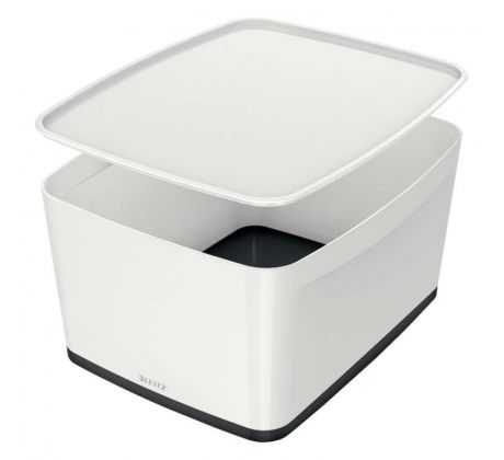 Box úložný s víkem Leitz MyBox M bílý/černý