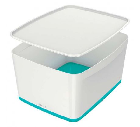 Box úložný s víkem Leitz MyBox M bílý/ledově modrý