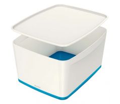 Box úložný s víkem Leitz MyBox M bílý/modrý
