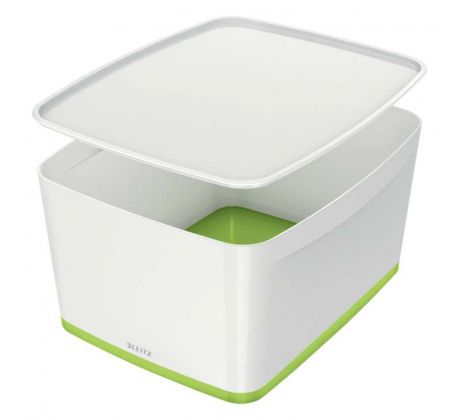 Box úložný s víkem Leitz MyBox M bílý/zelený